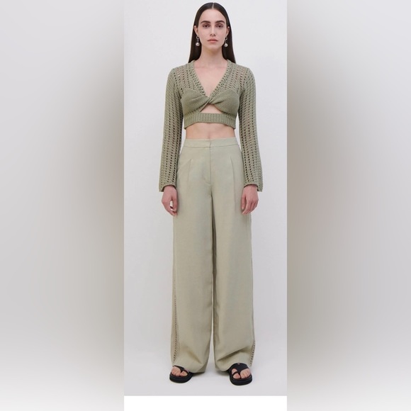 Jonathan Simkhai NWT XS NILE CROCHET CROP TOP - Picture 3 of 5